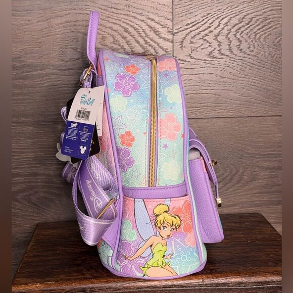 Tinkerbell WondaPop 11" Vegan Leather Fashion Mini Backpack in Purple. NWT! - Picture 7 of 14
